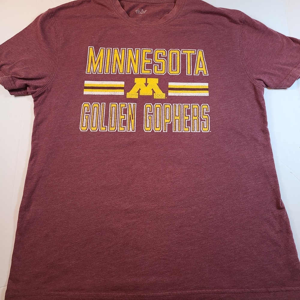 Minnesota Golden Gophers T Shirt Mens Large Maroon Short Sleeve NCAA